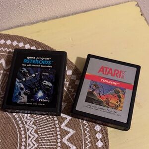 Atari 1980’s Centipede & Asteroids Game Cartridges set of 2